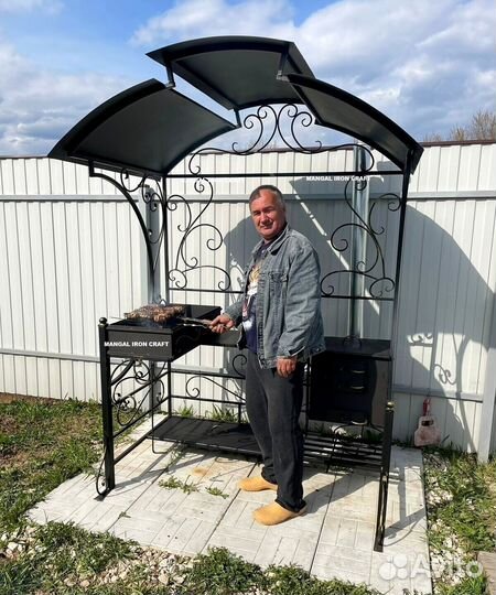 Мангал с крышей