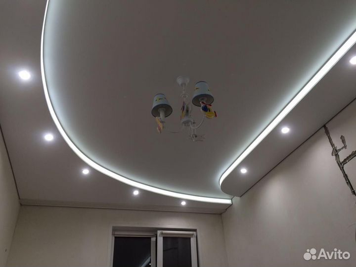 Натяжные потолки любой сложности