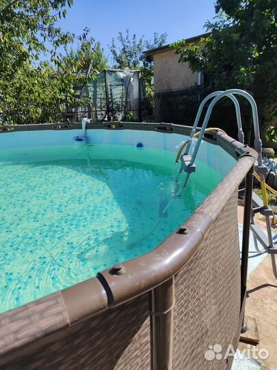 Каркасный бассейн 427х107 ротанг