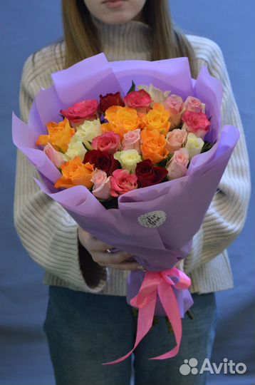 Розы, 25 роз,51,101,цветы, букеты, доставка цветов