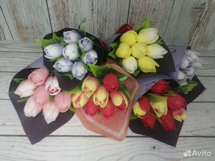Тюльпаны из мыла ручной работы