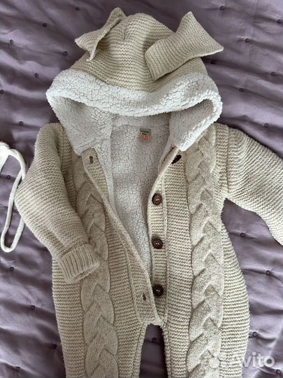 Теплый комбинезон на малыша с рождения