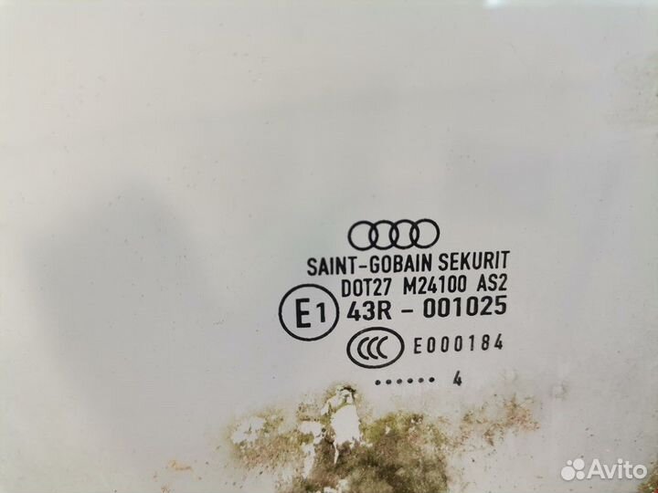 Стекло двери передней левой Audi A4 B6 2004