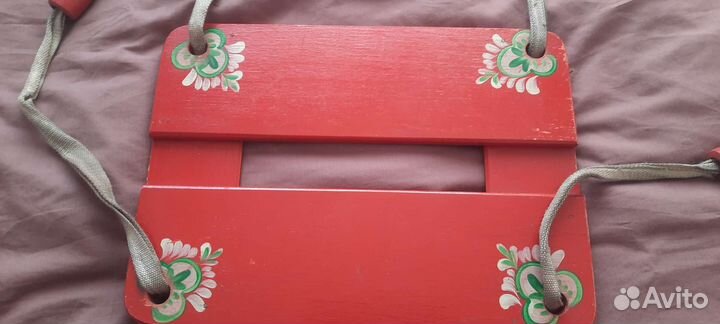 Качели детские подвесные деревянные. Раритет СССР