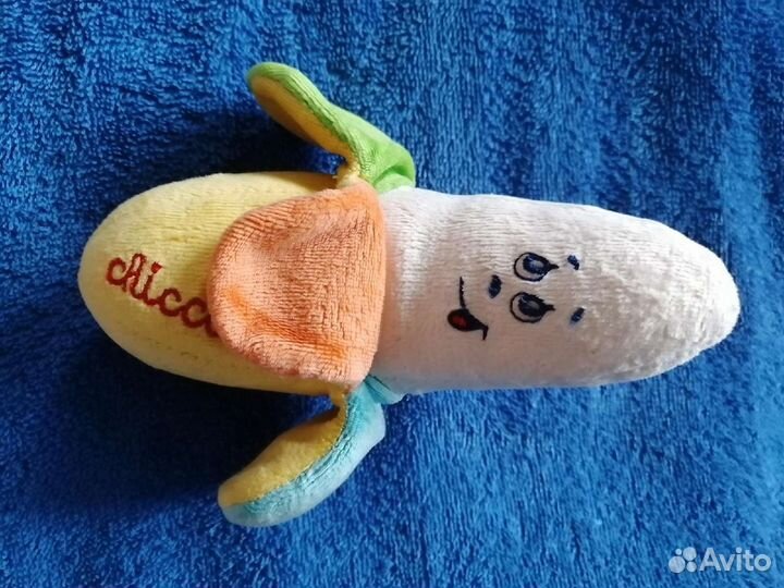 Мягкие игрушки пингвин, поросенок, банан