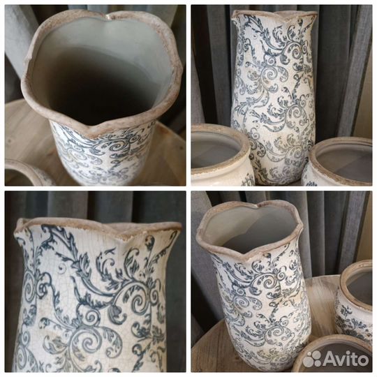 Ваза горшок цветочный вазон Clayre&Eef(Нидерланды)