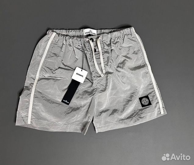 Шорты плавки Stone island Nylon metal серый (M-L)
