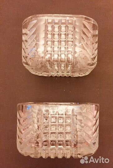Хрустальные сервировочные вазочки, 2 штуки