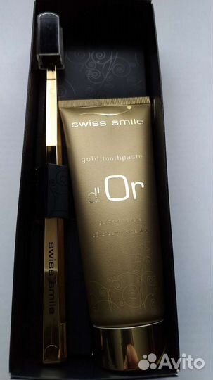 Swiss Smile d'Or с золотом набор щётка паста