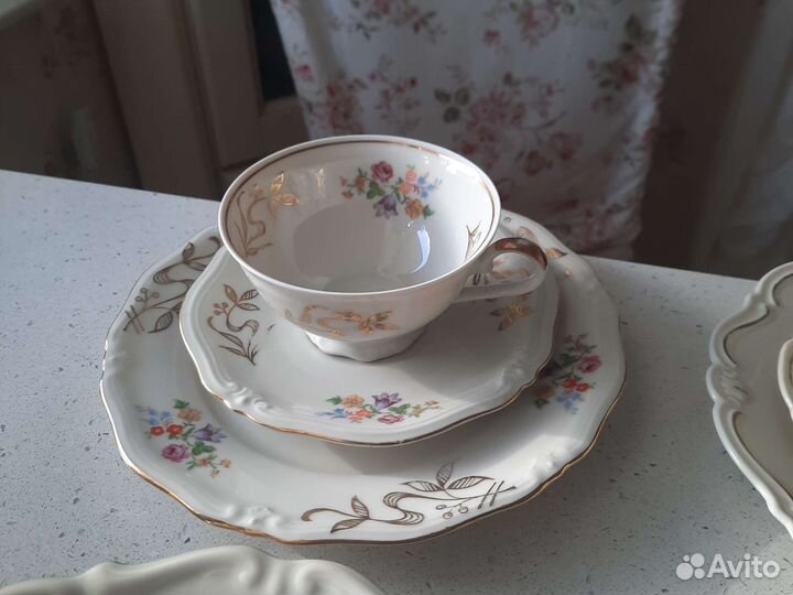 Тарелки,соусник,чайное трио,посуда Бавария,лфз