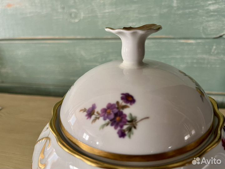 Фарфор немецкий сахарница бонбоньерка