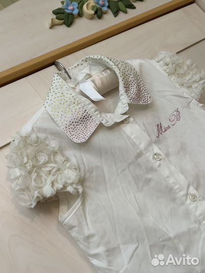 Школьная блуза Blumarine с коротким рукавом