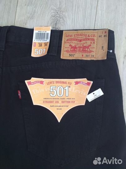 Джинсы винтаж Levi's 501 p.38/36