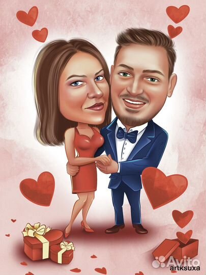 Шарж по фото на заказ в Москве