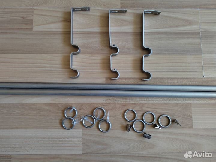 Карниз для штор двухрядный металлический