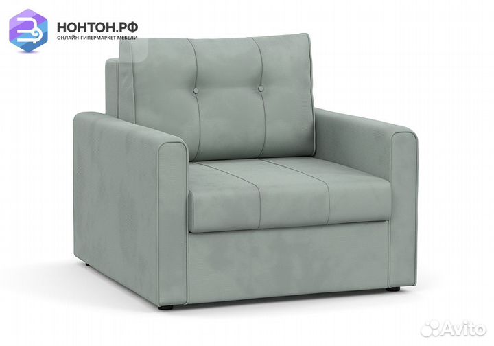 Кресло еврокнижка Лео серое