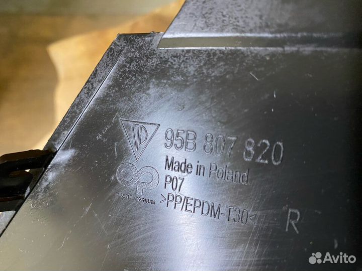 Накладка бампера передняя правая Porsche Macan 95B