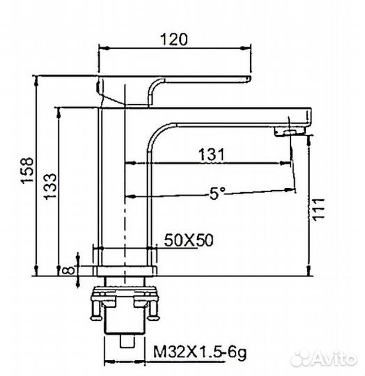 Смеситель для раковины Gappo G1018