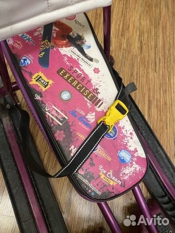 Детский снегокат со спинкой и ручкой