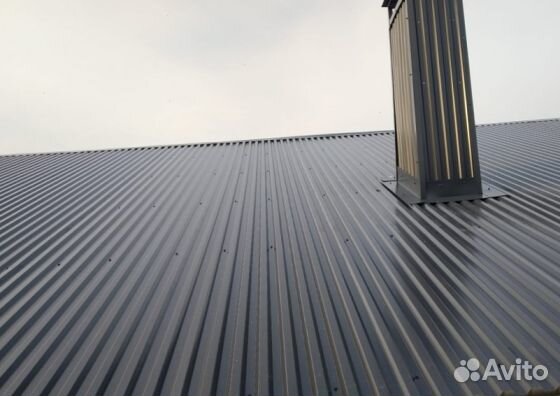Профнастил темно-серый 0,4мм С21 RAL7024, 6х1,051м