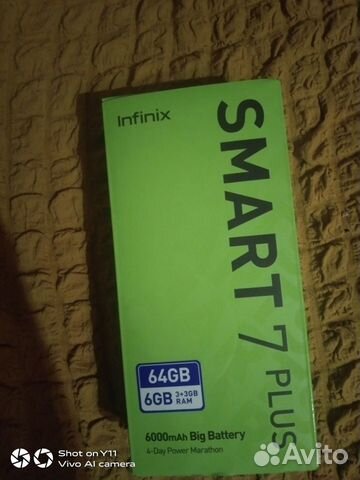 Infinix Smart 7 Plus, 3/64 ГБ объявление продам