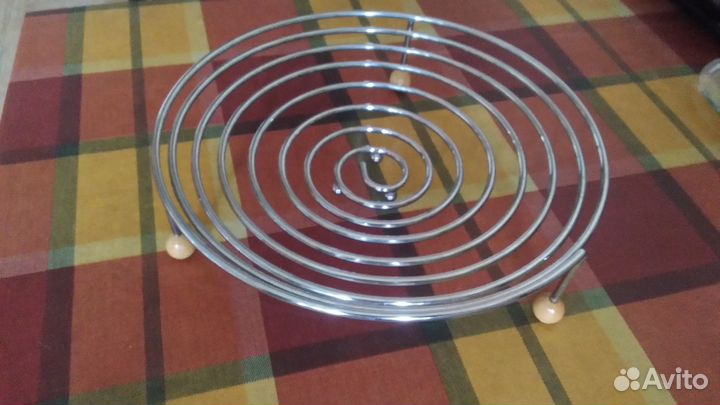 Фруктовница форма для фруктов, металл хром, 28 см