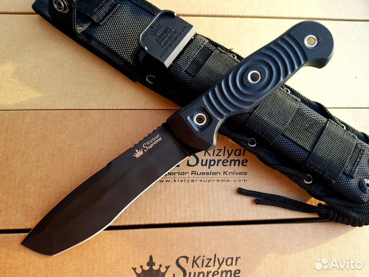 Нож Kizlyar Supreme Vendetta D2 Black Titanium