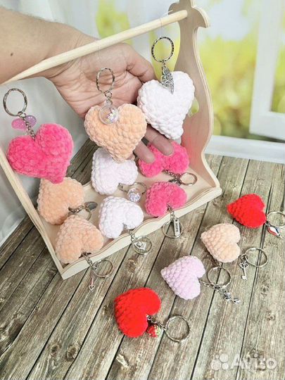 Брелок плюшевое сердце