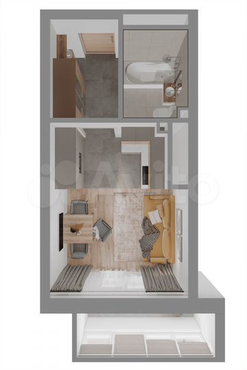 Квартира-студия, 24,2 м², 20/25 эт.