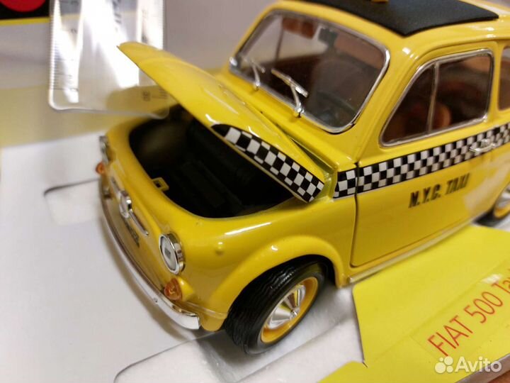 Коллекционная модель fiat 500 taxi 1:18
