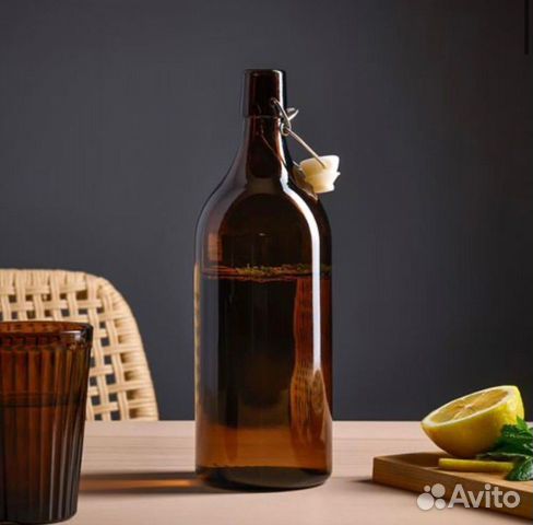 Стеклянная бутылка коркен IKEA объявление продам