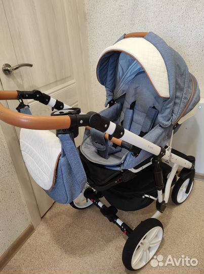 Коляска 2в1 Adamex Encore X10 Светлый джинс