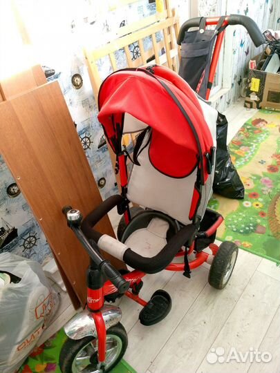 Детский велосипед трёхколёсный с козырьком