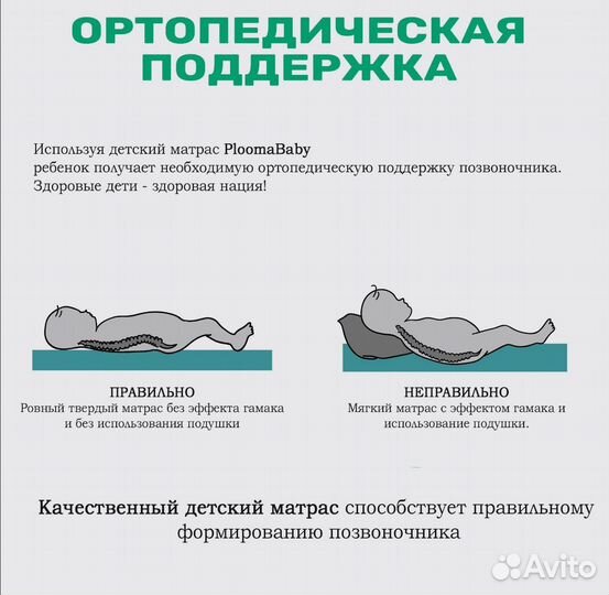 Матрас в детскую кроватку бу 75*75 кокос