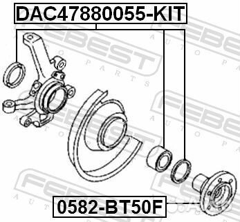 Подшипник ступицы колеса перед прав/лев DAC