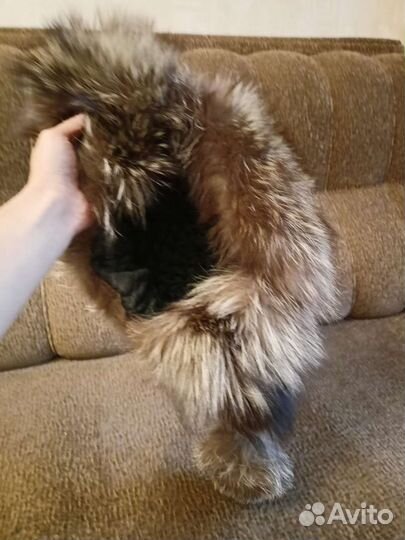 Шапка кожаная с мехом