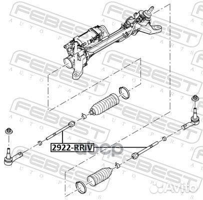 Тяга рулевая land rover range rover 2013- febes