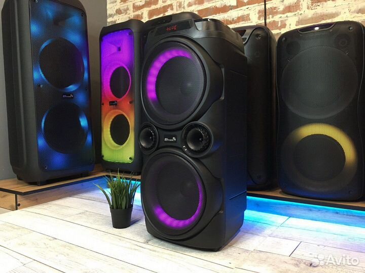 Большая блютуз колонка с микрофоном Eltronic