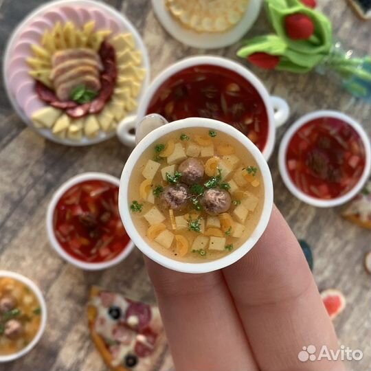 Кукольная миниатюра еда из полимерной глины