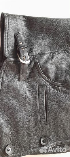 Жилетка кожаная мужская новая 2XL