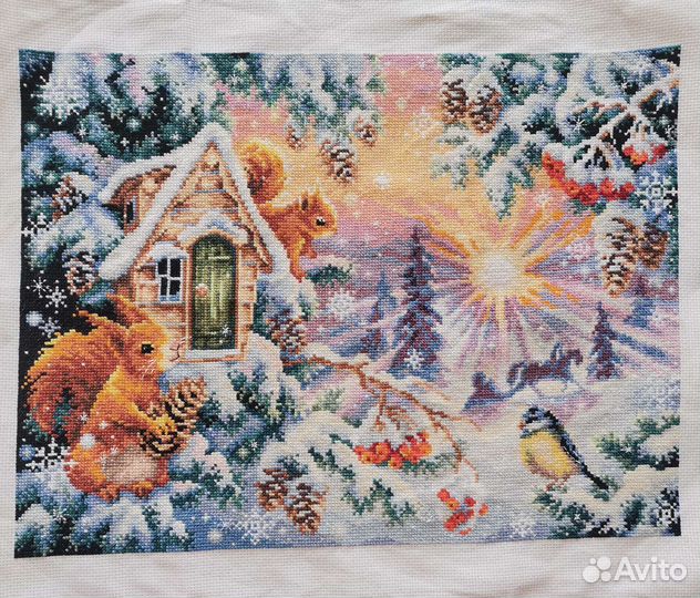 Вышитая картина. Ручная работа
