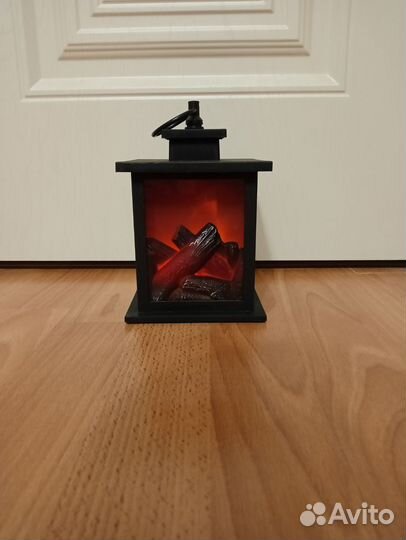 Фонарь камин светящийся