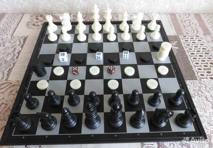 Шахматы нарды шашки 3 в 1