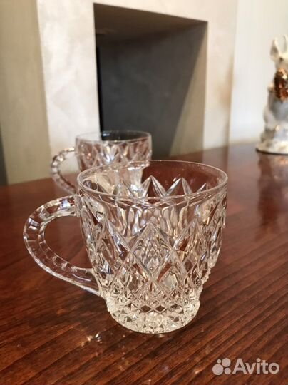 Хрустальные кружечки Богемия винтаж СССР