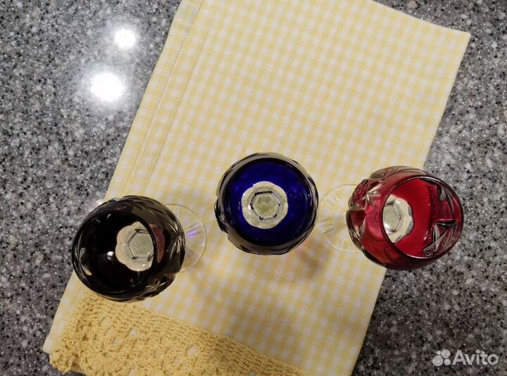 Рюмки цветной хрусталь Германия