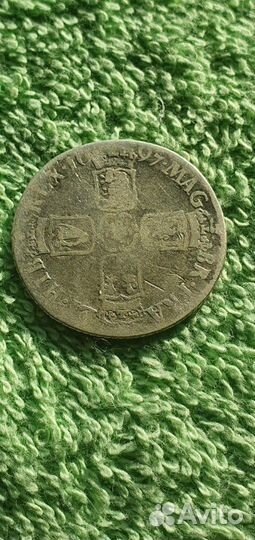 1 шиллинг Вильгельм lll, 1697 год Англия королевст