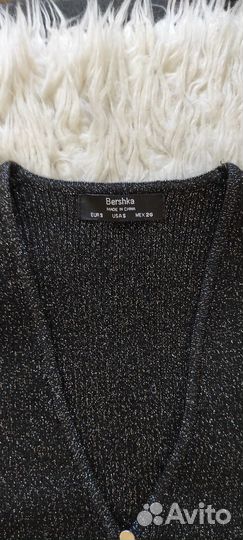 Топ короткий с люрексом новый Bershka XS-S