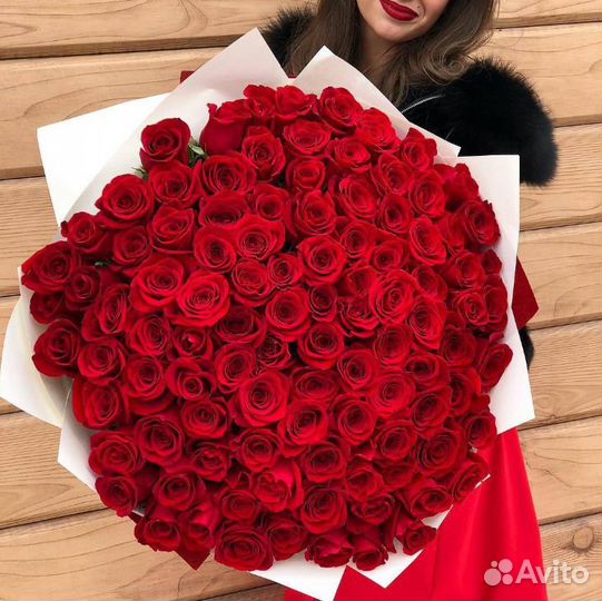 Цветы с доставкой Розы красные Freedom Эквадор