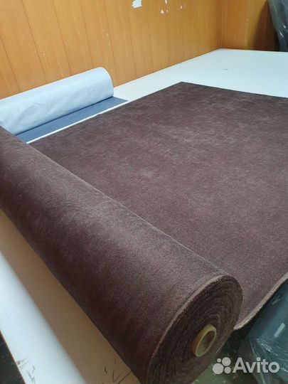 Ткань мебельная рогожка коричневая