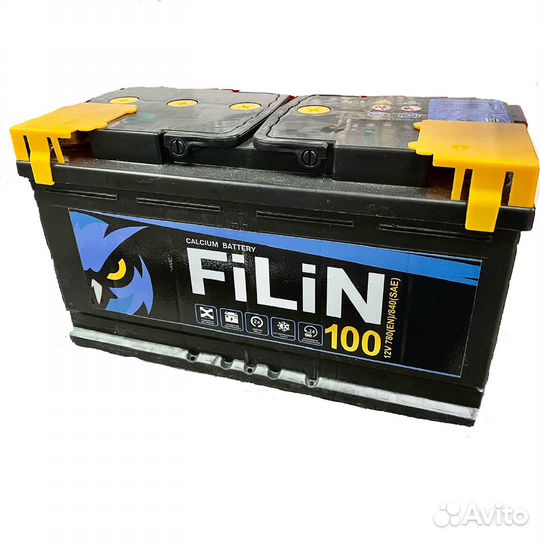 Аккумулятор 6ст-100 Filin прямая полярность